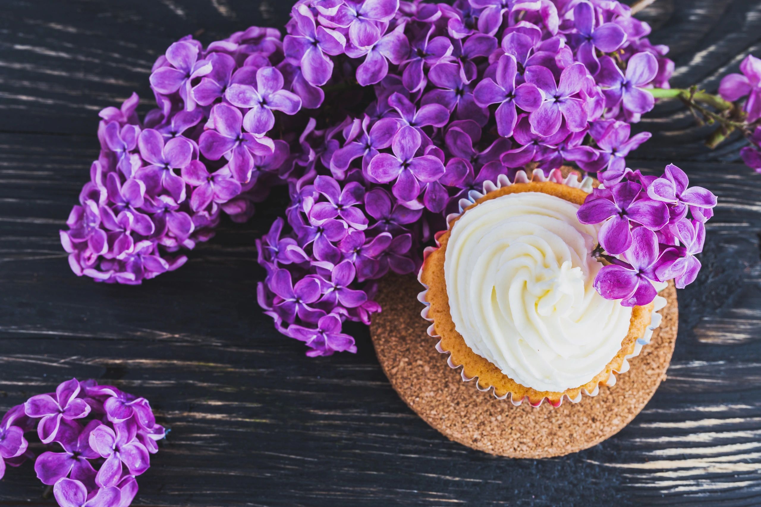 ube-inspired cupcake with natural purple frosting